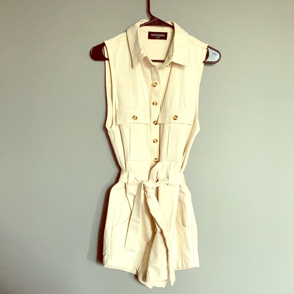 KITTENISH - Lover Linen Romper - BRAND NEW, XS